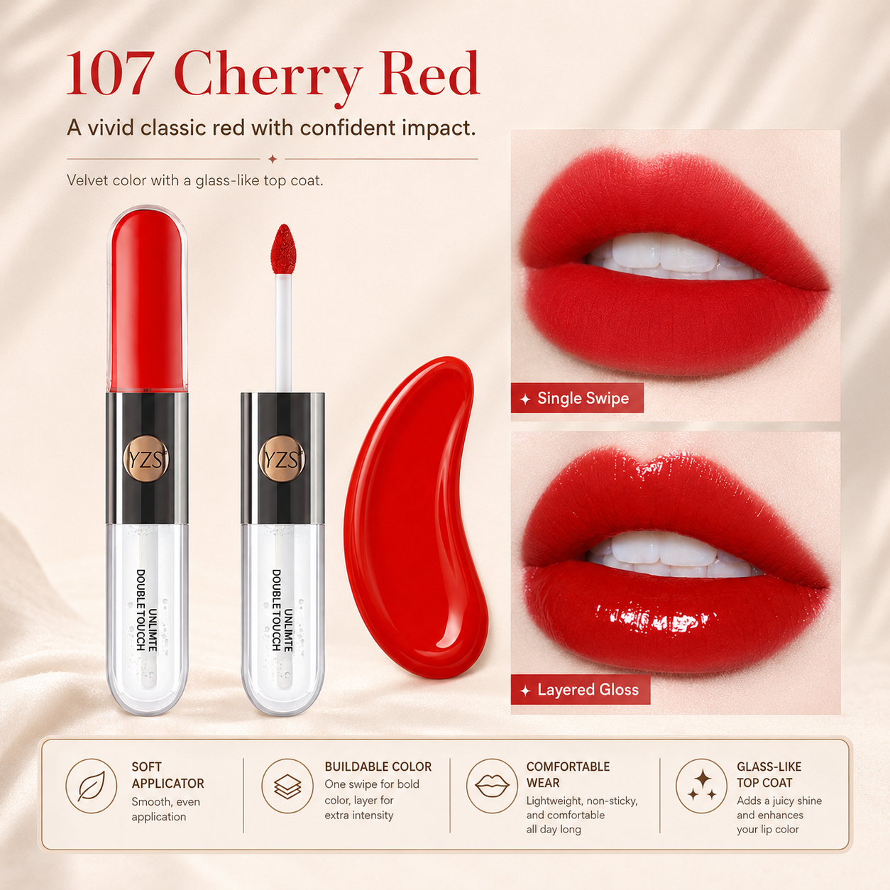 Double Touch Lip Glaze | Matte to Glass