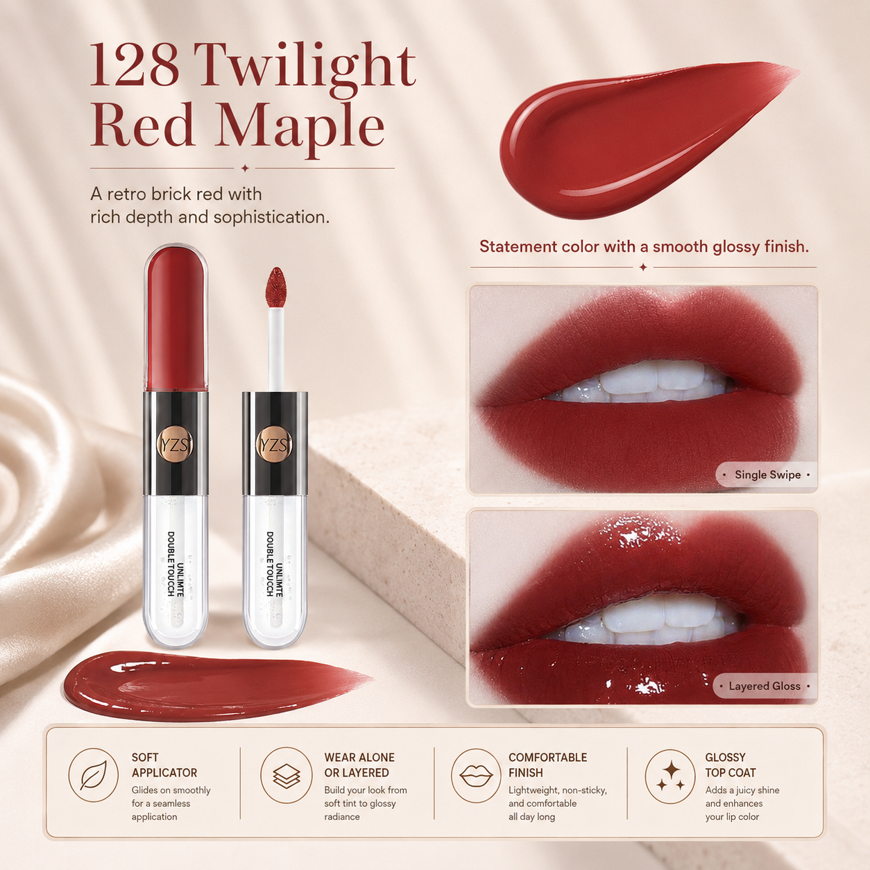 Double Touch Lip Glaze | Matte to Glass