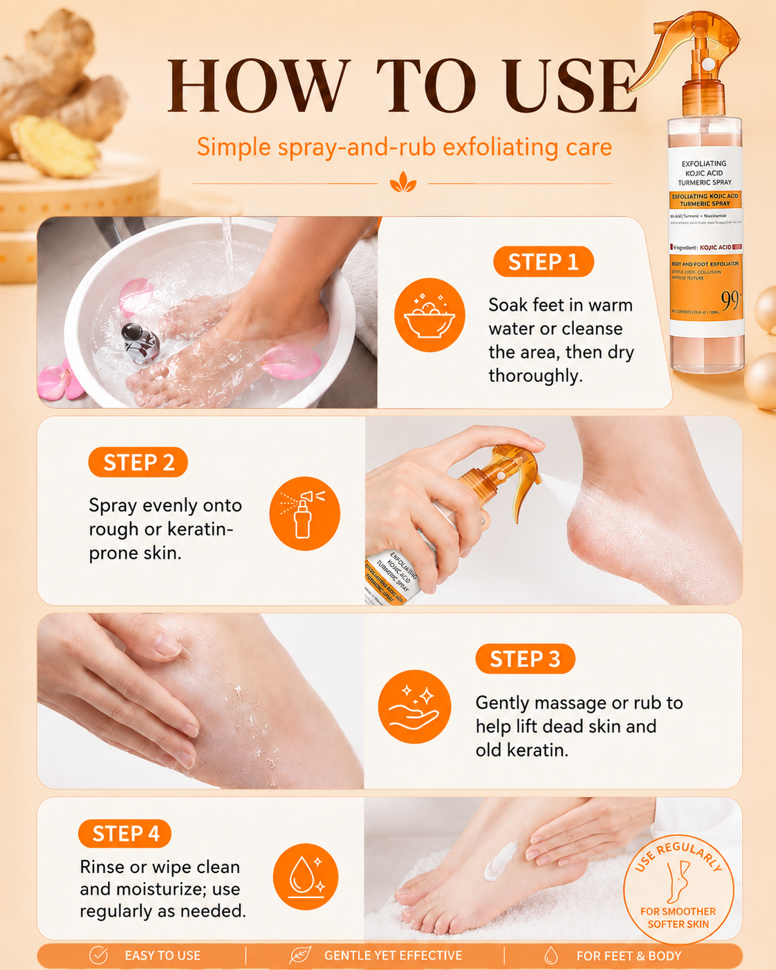 Turmeric & Kojic Acid Exfoliating Spray