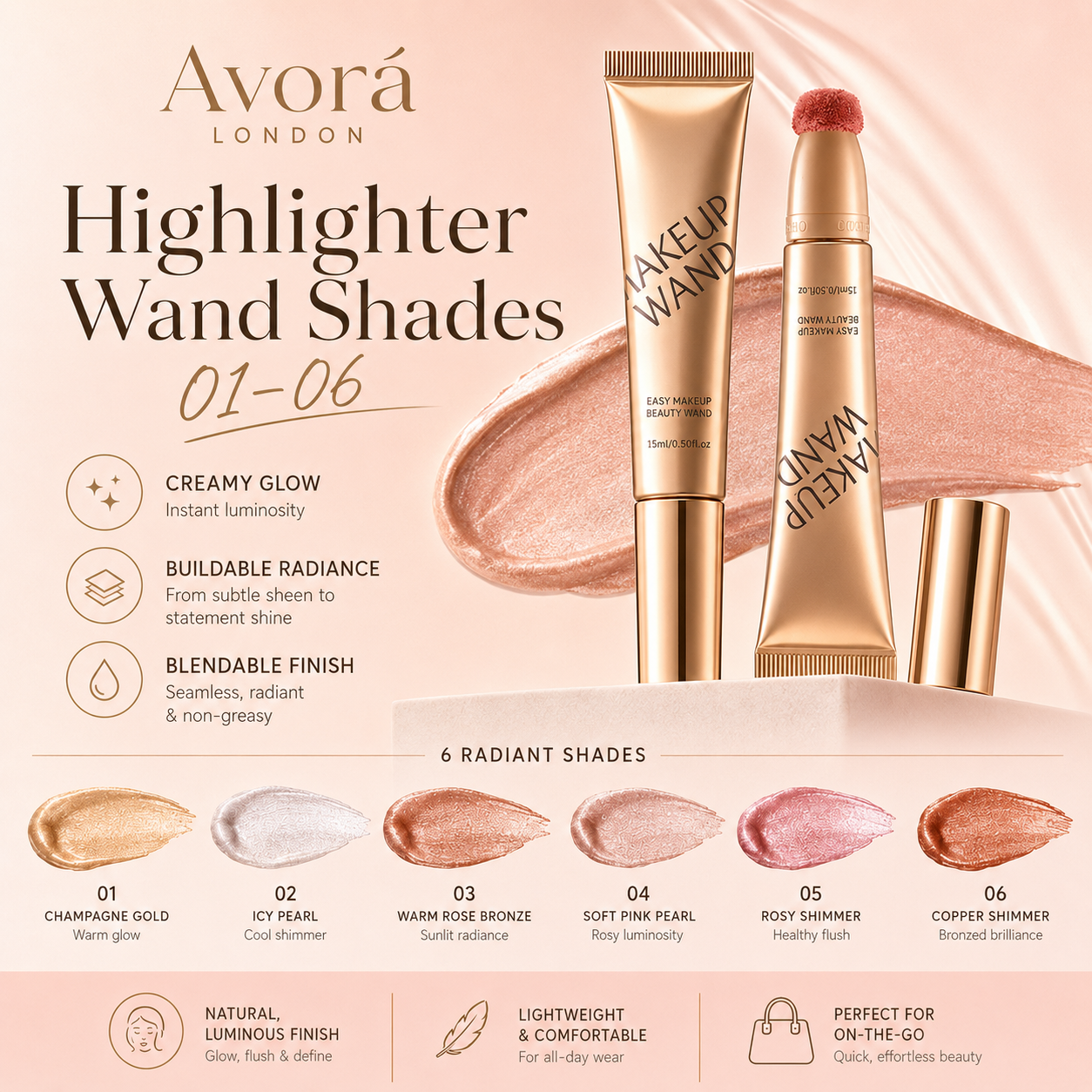 GlowWand™ — 3-in-1 Cream Blush, Contour & Highlighter