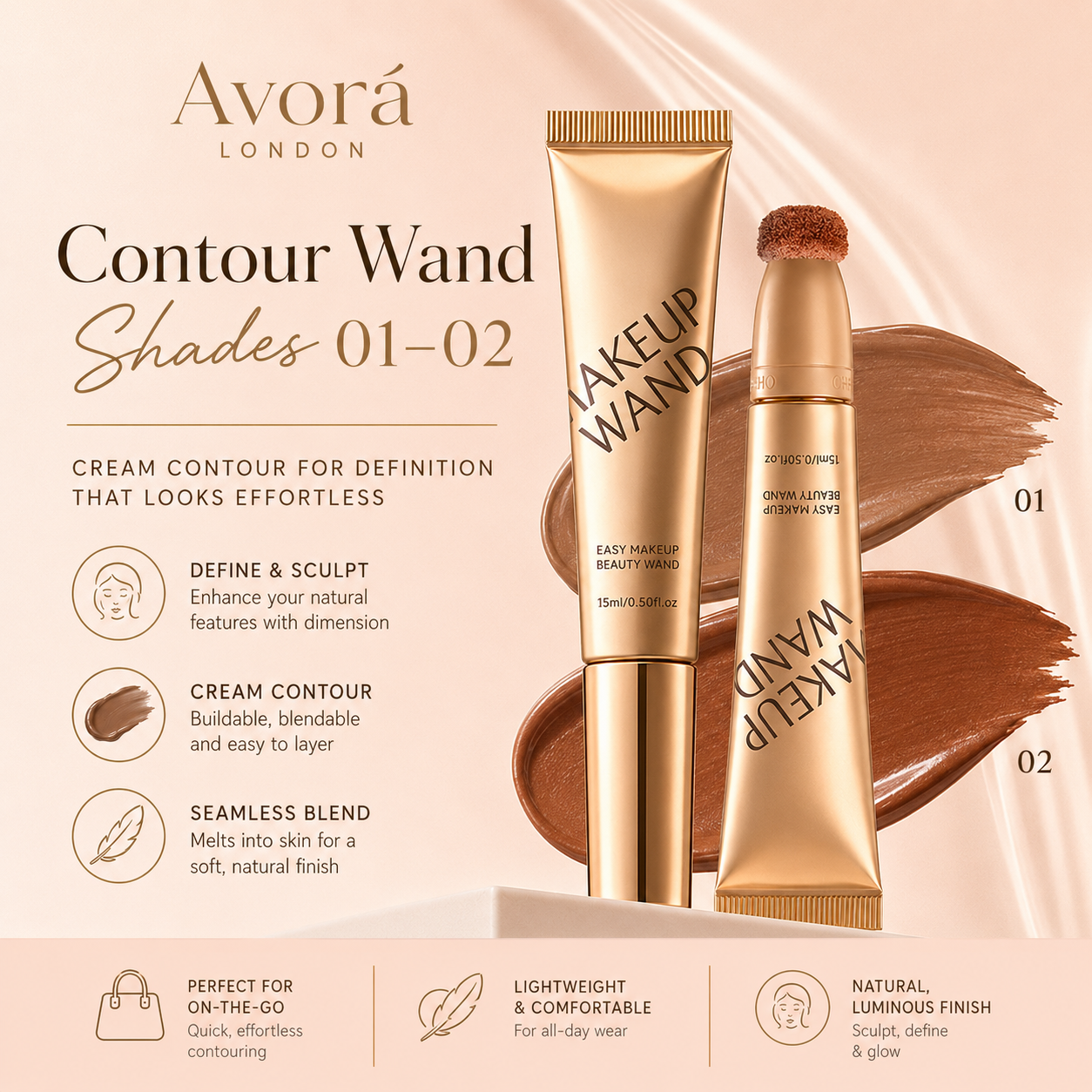 GlowWand™ — 3-in-1 Cream Blush, Contour & Highlighter