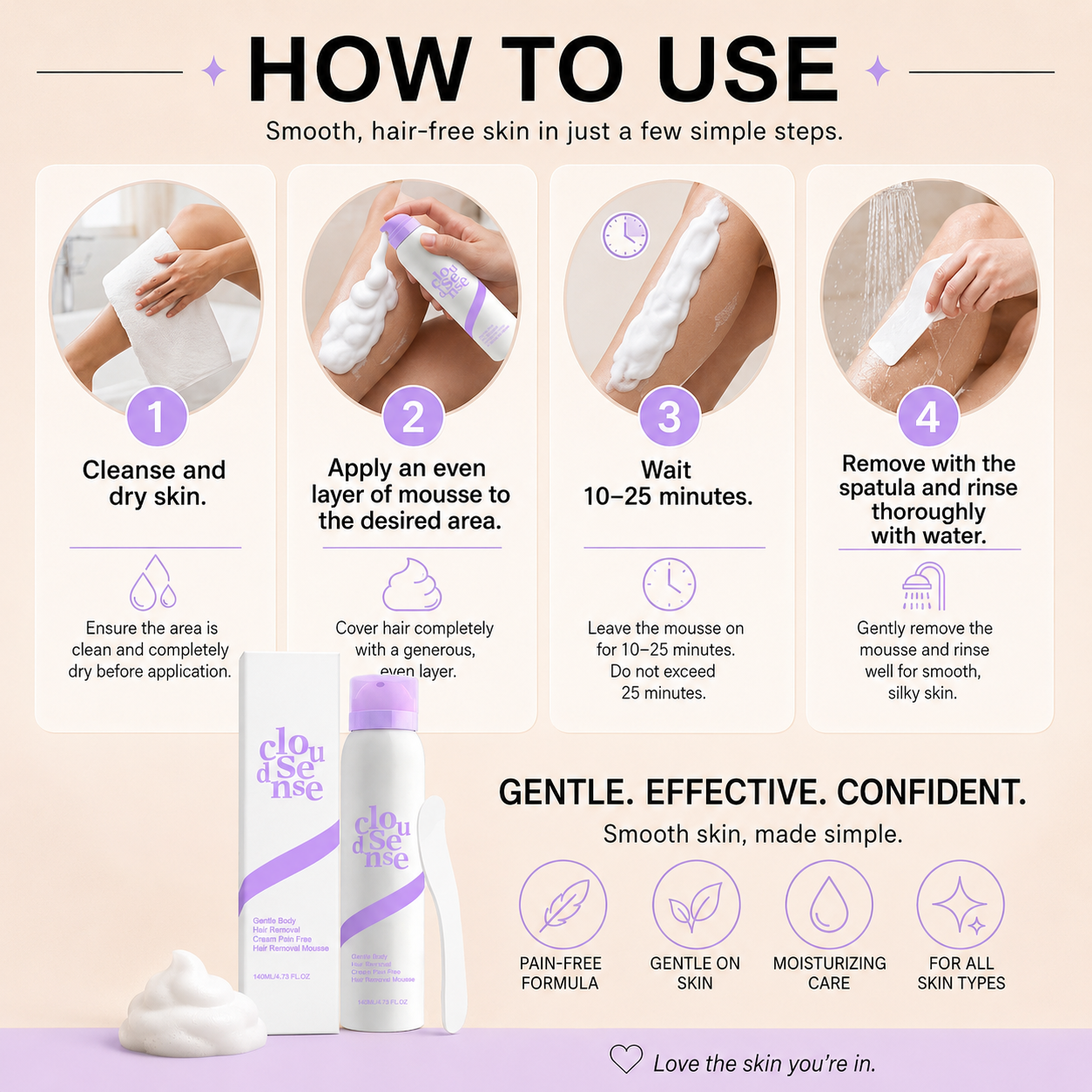 Gentle Hair Removal Mousse