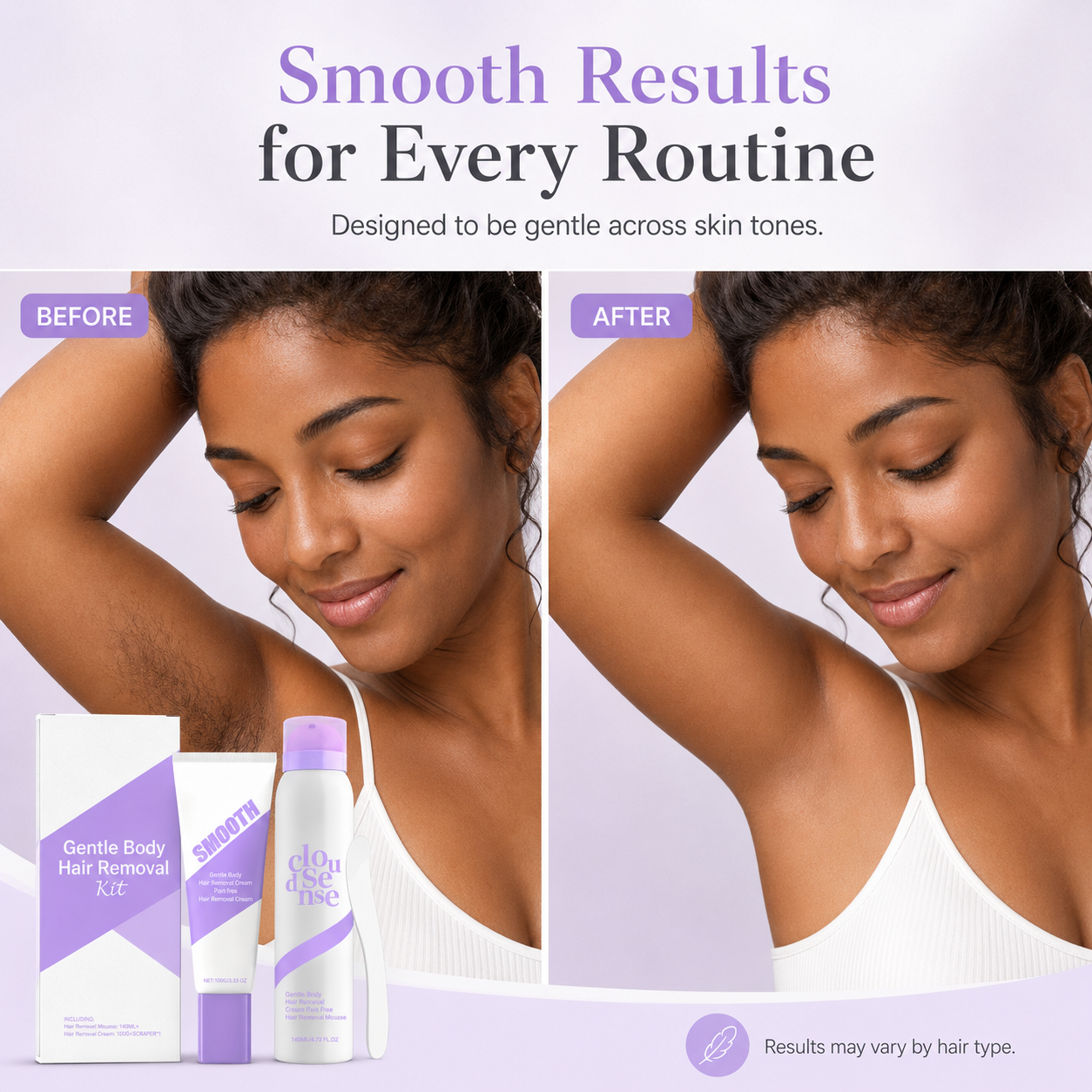 Gentle Hair Removal Cream Kit