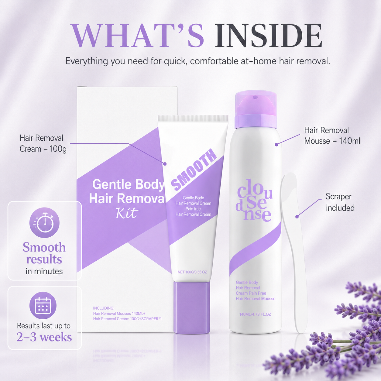 Gentle Hair Removal Cream Kit