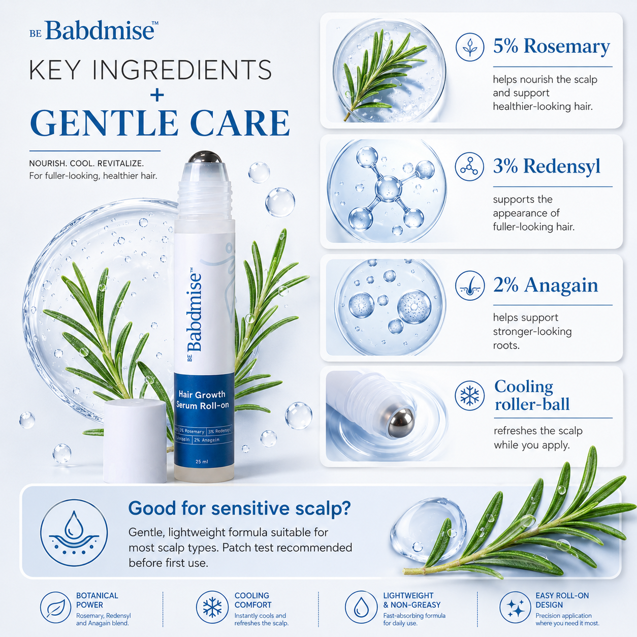 Rosemary Hair Growth Rollerball Serum